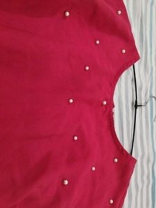 Annabelle By Pantaloons Red Peplum Top