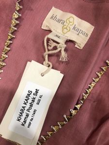 Khara Kapas Elegant Pink Kamal Poshak Set XL