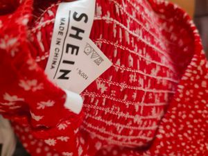 Red Floral Top