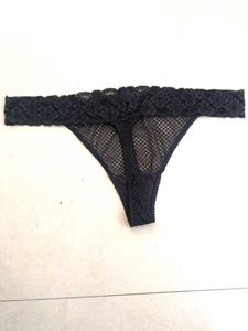 Black Lace Thong Panties Set Combo