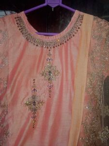 Beautiful Gown With Top Work Party wear