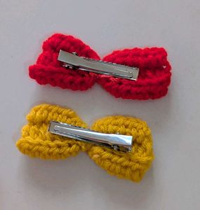 Crochet Bow Clips - New