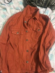 Orange Denim Jacket