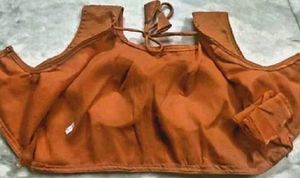 Orange Colour Tissue Blouse