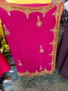 Jajet And Kundan Work Pink Colour