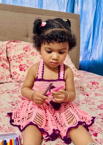 A Cute Baby Handwoven Dress