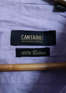Cantabil Men Purple textured Formal Shirt