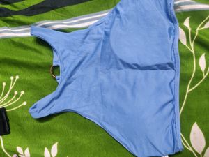 Blue And Beige Colour Bras Both