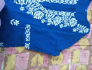 Blue Embroidered Kurti