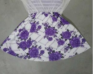 Purple Floral Net Frock(special for occasions)