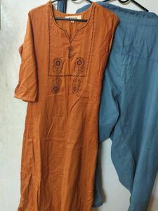 Orange Kurtha Suit Payal Brand