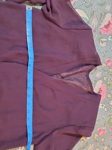 Wine Color Georgette Shrug