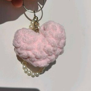 Pink Heart Keychain