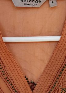 🧱 Brick Colour (Unique Shade) Chikankari Kurta