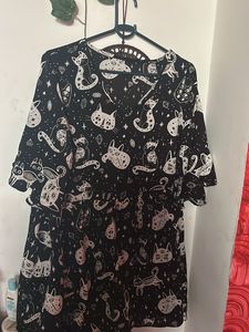 Kitten Printed Frock