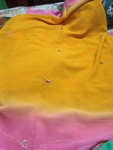 Elegant Yellow & Pink Saree