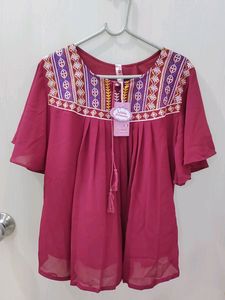 Embellished Thread Work Top