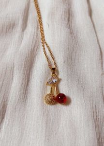 Antitarnish Stainless steel Cherry Neckchain🍒