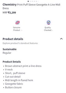 Chemistry Puffed Sleeve Dress