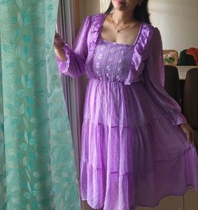 Lavender Colour Dress