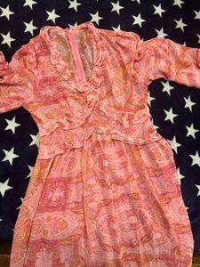 Peach Floral Maxi Dress