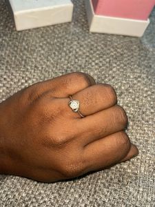 Heart Stone Silver Ring 925