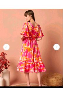 Colorful Printed Midi Dress