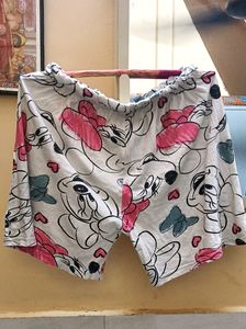 White Mickey mouse shorts