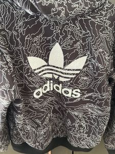 Adidas Patterned Zip-Up Hoodie