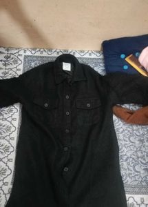 black new trench coat