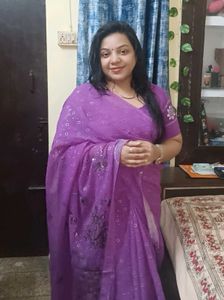 Purple Printed Saree