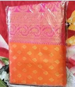 Orange BANARASI SILK Saree❤