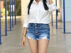Ripped Denim Shorts