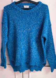 Blue Knit Pullover