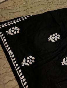 Black strapy Chikankari Kurti