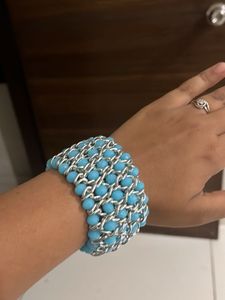 Blue Beaded Bracelet