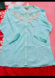 Global Desi Brand Sky Blue Colour Top