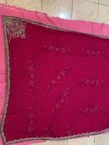 Rani Pink Party Wear Saree