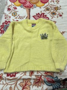 Yellow Fuzzy Knit Sweater