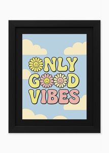 Good Vibes Framed Art Print