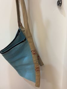 Blue &amp; Beige Shoulder Bag