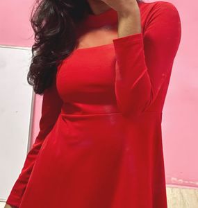 red full sleeve dress 🍓