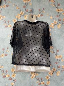 Polka Dot Sheer Top