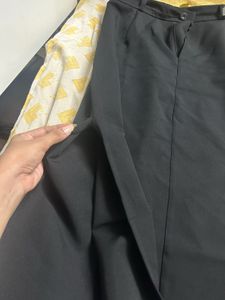 Long Black Slit Skirt - Off Duty India