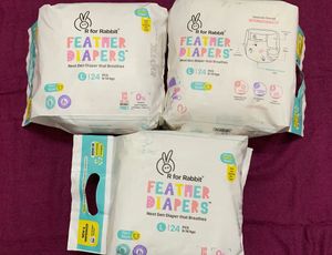 R For Rabbit Diaper L Size Premium Feather - 3