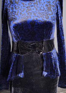 Blue Velvet Dress