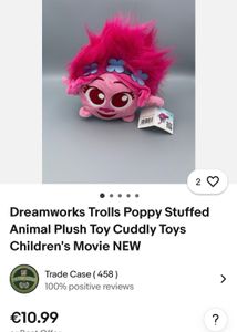 Dreamworks Trolls Poppy Stuffed Animal Plush Toy