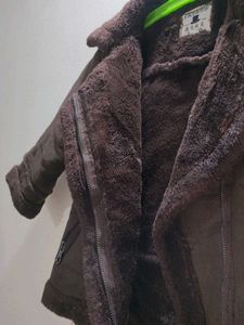 Brown Fur Lined Jacket 3/4 years