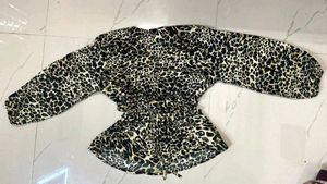 Leopard Print V-Neck Top