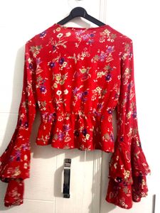 Floral Red Top